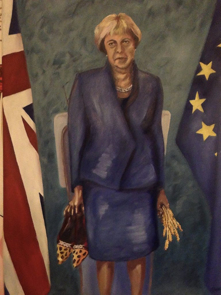 A portrait of Theresa May by Erika, February 2019